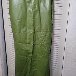 Forever 21 Lime Leather Skirt
